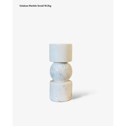 Marmeren kandelaar Marble wit - 19,5 cm