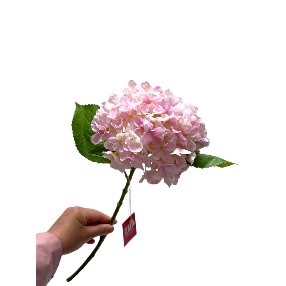 Zijden kunstbloem Hydrangea macrophylla lichtroze
