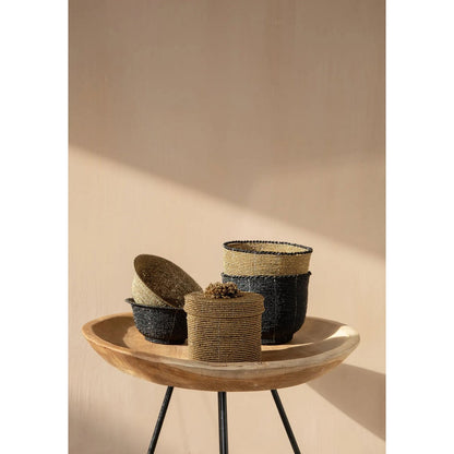 Kralen mand Beaded bowl low goud