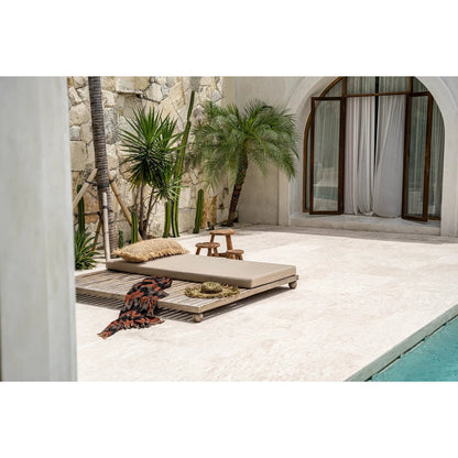 Raffia kussenhoes Rechthoekig naturel - 35x100 cm
