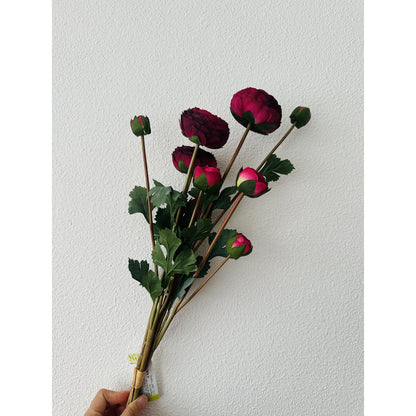 Kunstbloemen Ranonkel roze - 55 cm