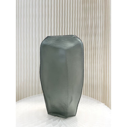 Stenen vaas Stone smoke grijs