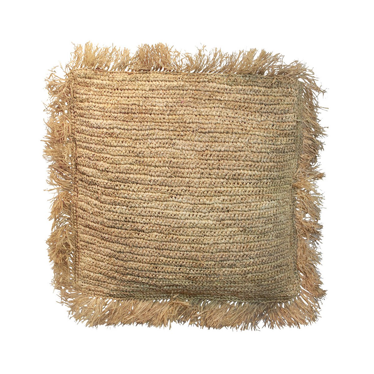 Raffia kussenhoes naturel - 60x60 cm