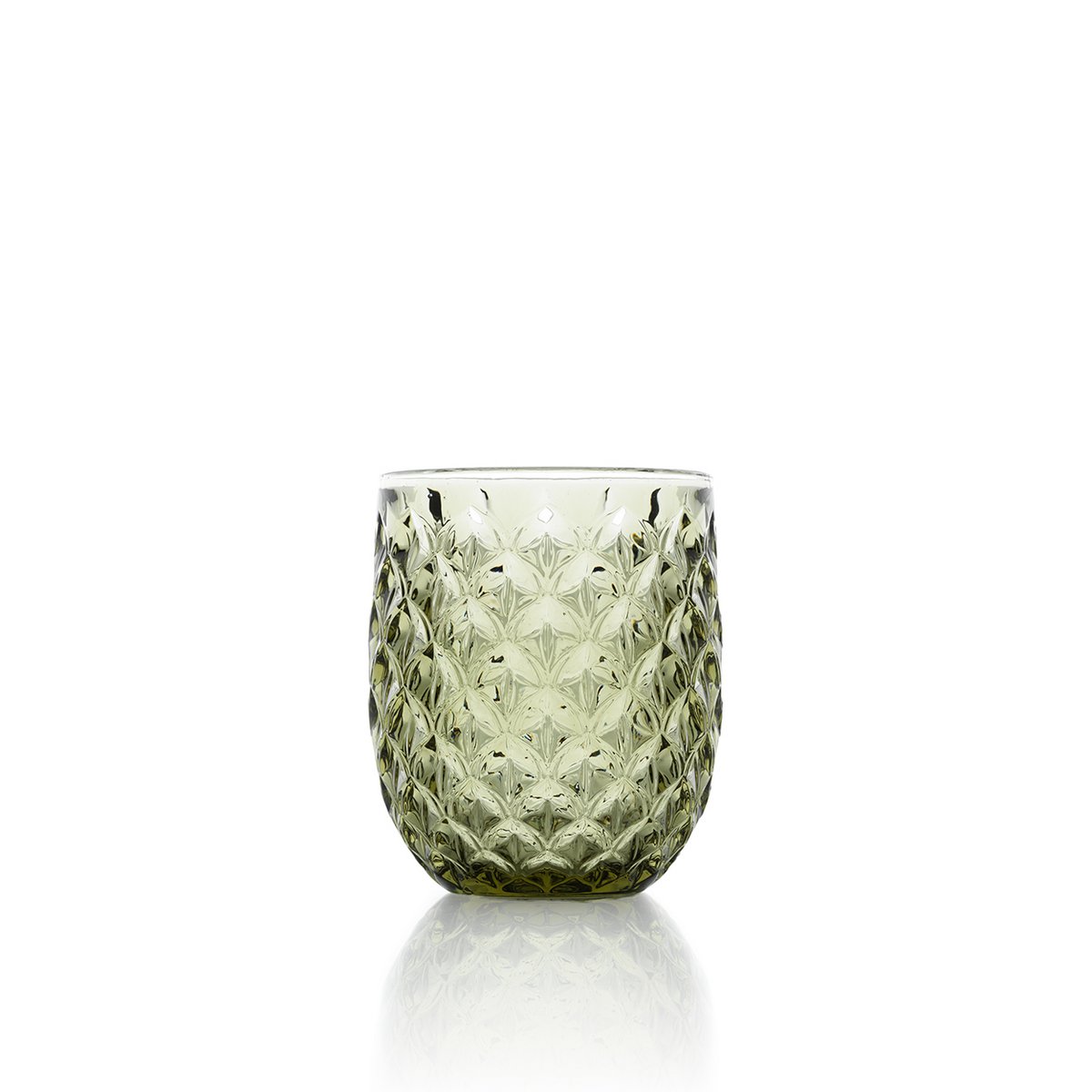 Glazen waterglas Starbeam olijfgroen