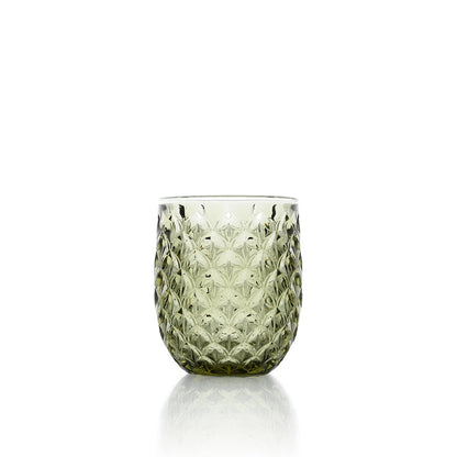 Glazen waterglas Starbeam olijfgroen