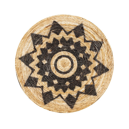 Bananenblad plaat Azteekse zwart/bruin