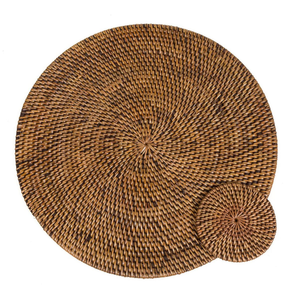 Rattan onderzetter The colonial coaster natuurlijk bruin