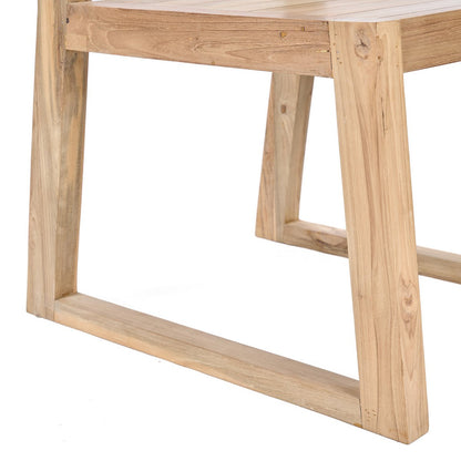Teakhout eetkamerstoel Lineaire naturel