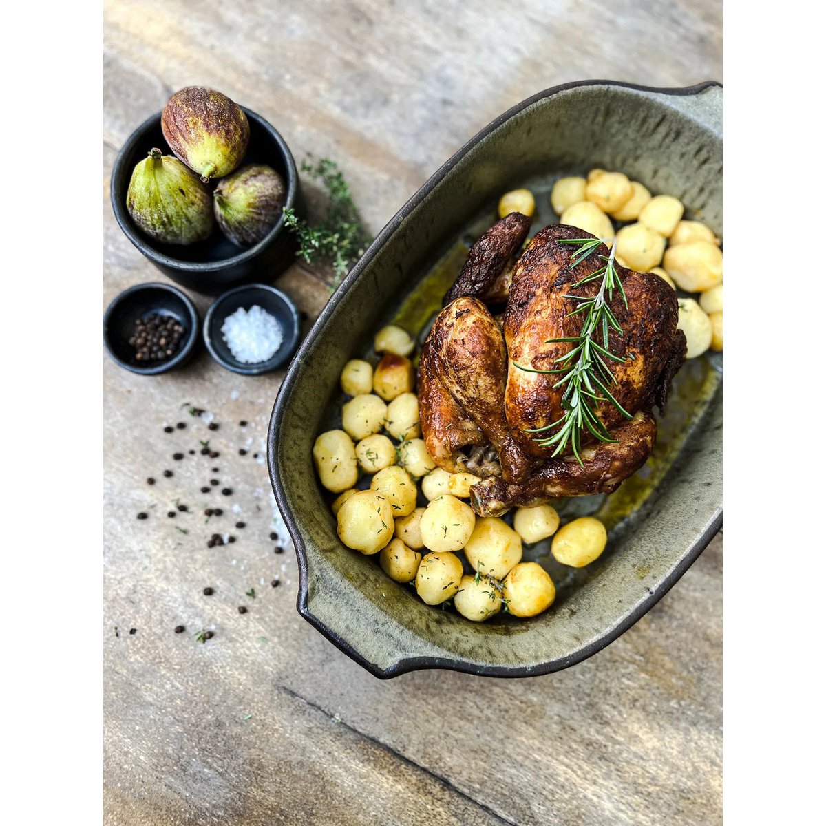 Keramische ovenschaal Comporta groen