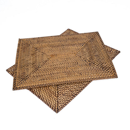 Rotan placemat Koloniale natuurlijk bruin - 30x40 cm