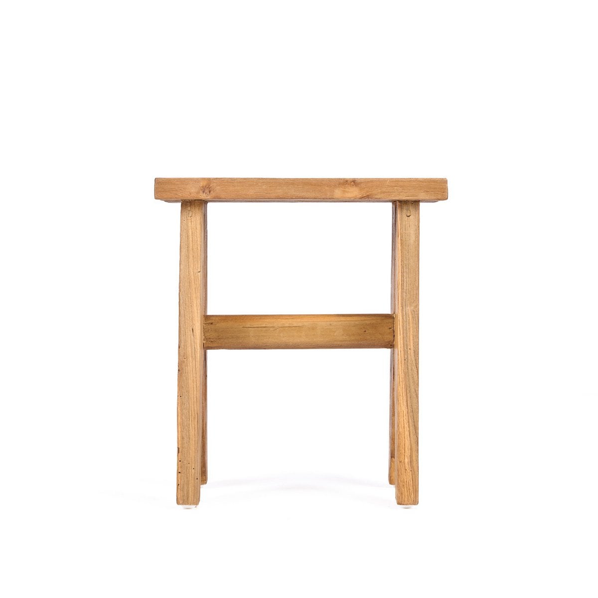 Teak kruk naturel - 40 cm