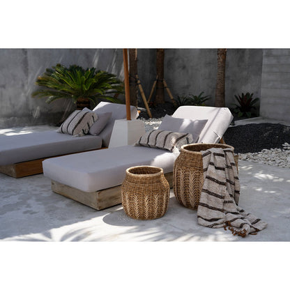 Katoenen kussenhoes Oh my gee boheems wit - 40 cm