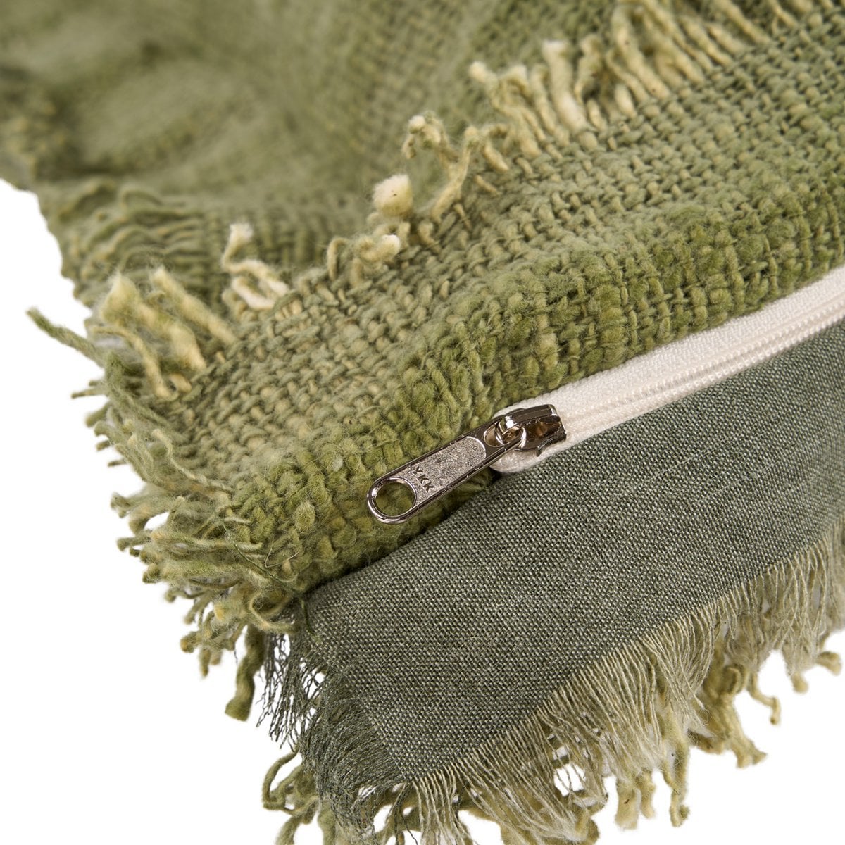 Kussenhoes Jungle fringe groen - 50x50 cm