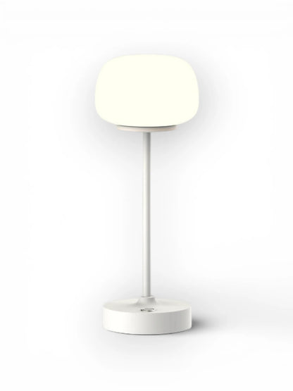 LED Acculamp Pina Wit/Wit Glas - 30 cm