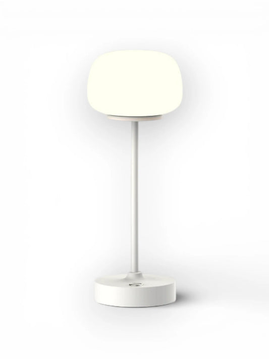 LED Acculamp Pina Wit/Wit Glas - 30 cm