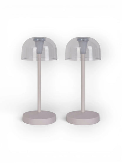 LED Acculamp Gomba Wit (Set van 2) - 18,5 cm
