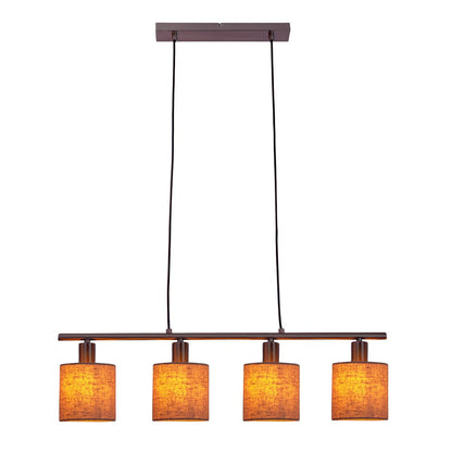 Hanglamp Maron 4-Lichts Satijn/Naturel (E14)