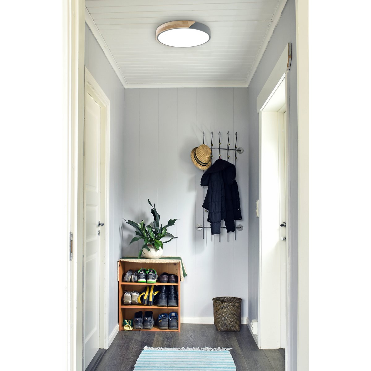 LED Plafondlamp Borneo Grijs - Ø 31 cm