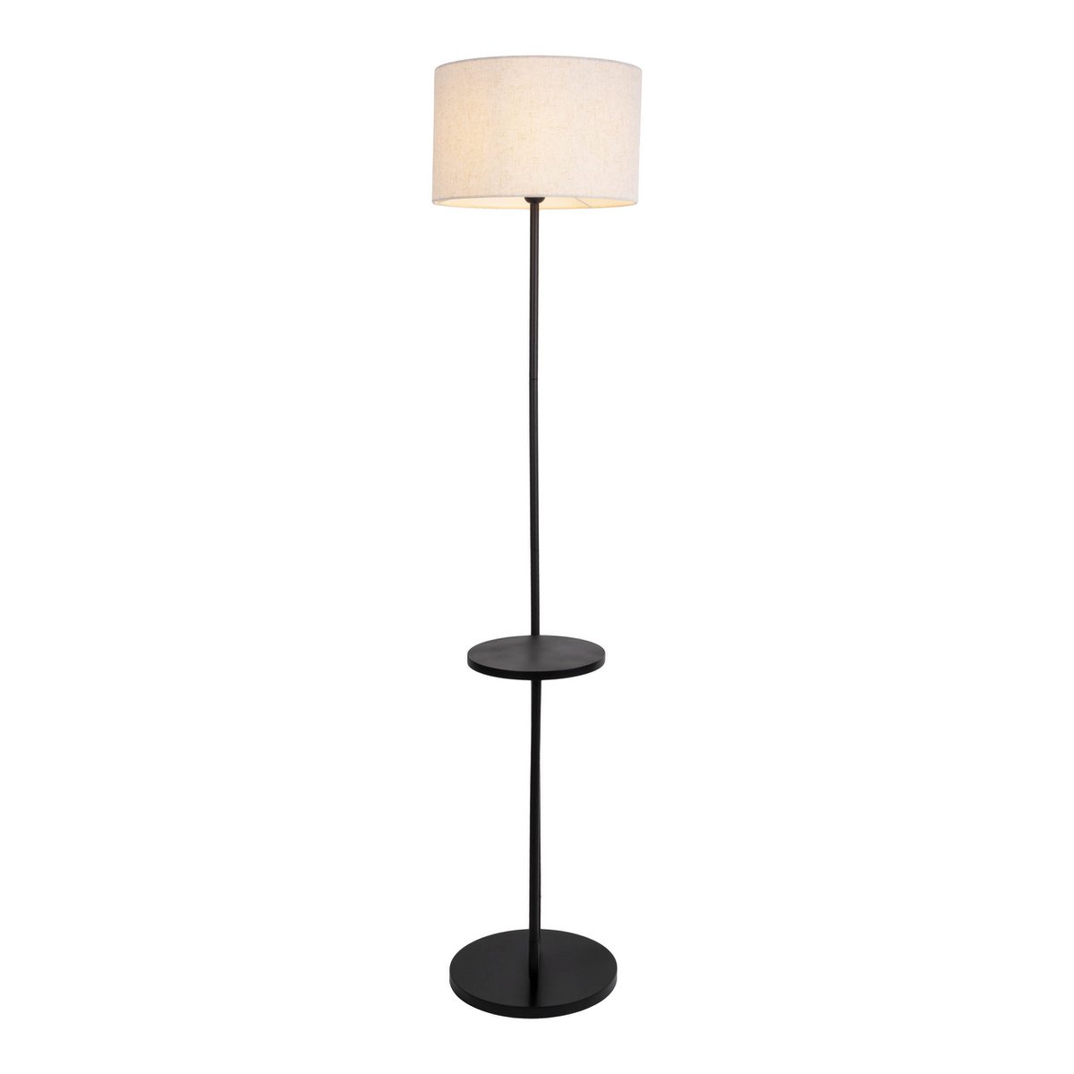 Vloerlamp Tordis met Tafel Zwart/Wit - 157 cm (E27)