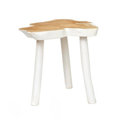 Organische bijzettafel natuurlijk wit