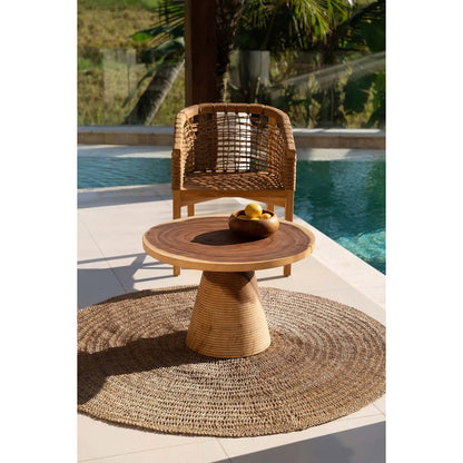 Ronde zeegrastapijt naturel - 200 cm