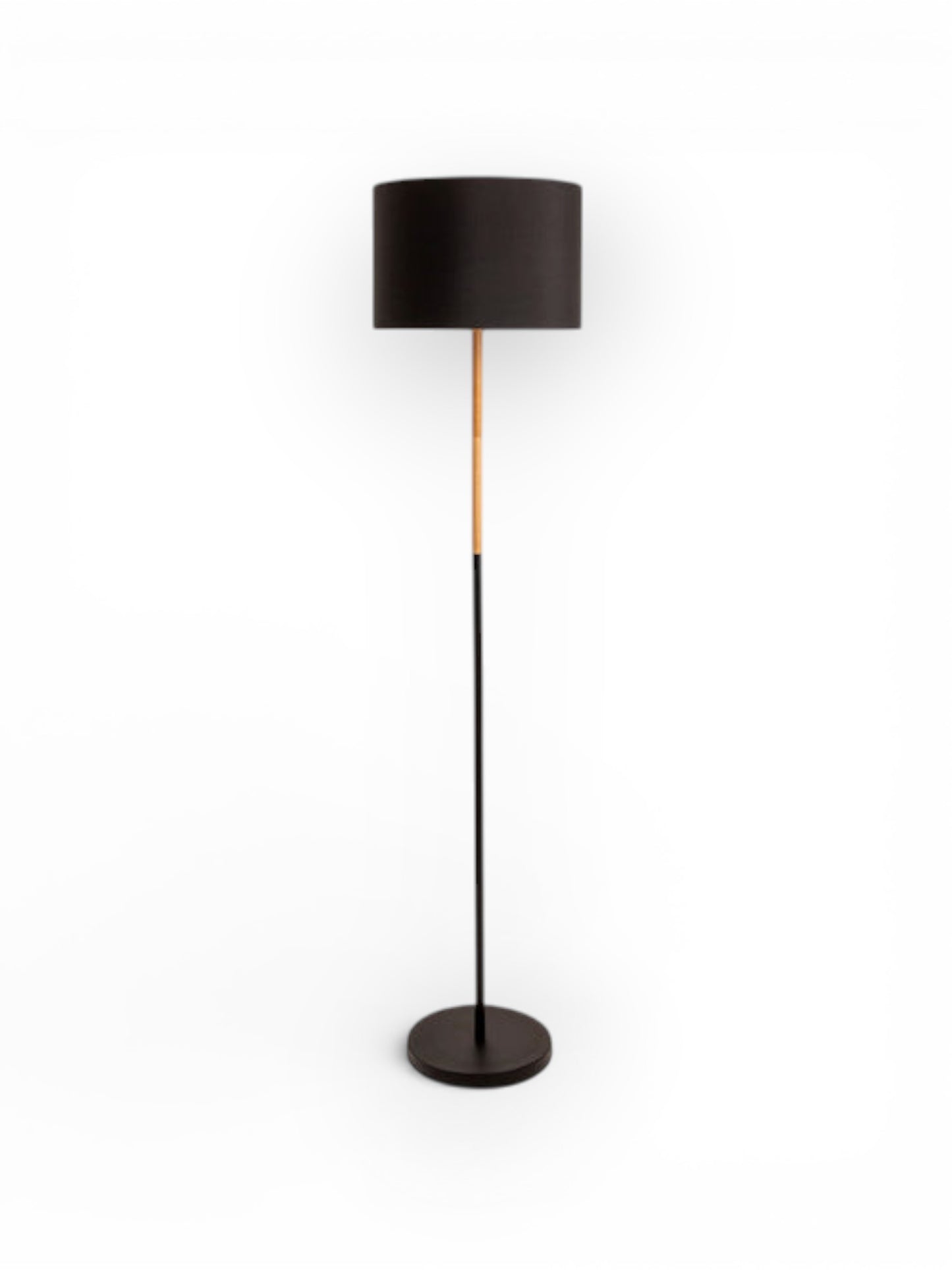 Vloerlamp Tessile Zwart/Naturel - 126 cm (E27)