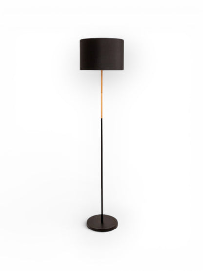 Vloerlamp Tessile Zwart/Naturel - 126 cm (E27)