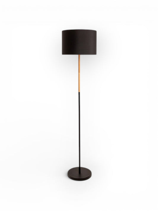 Vloerlamp Tessile Zwart/Naturel - 126 cm (E27)