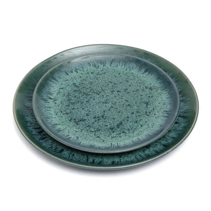 Porseleinen dinerbord Aqua aqua (Set van 4)