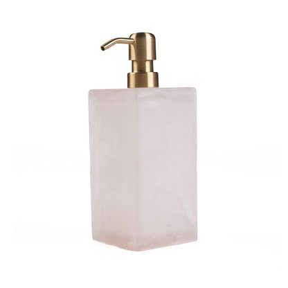 Hars zeepdispenser roze wit