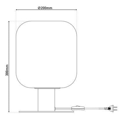 Glazen Tafellamp Alessio Goud/Rookglas - 30 cm (E14)