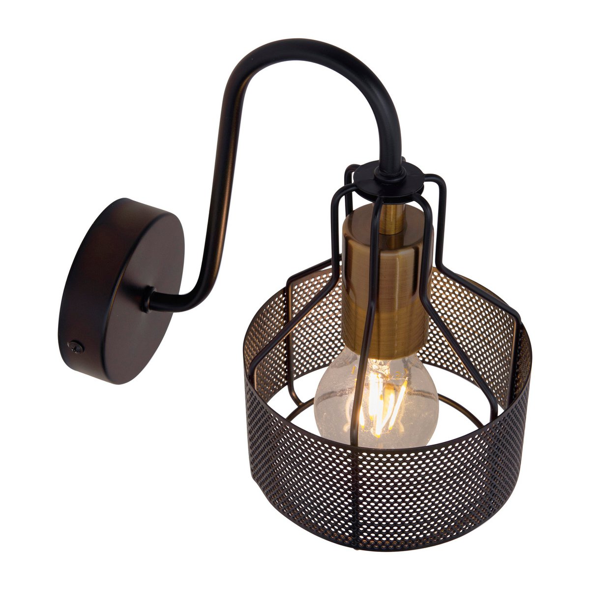 Wandspot Foro Metaal Zwart (E27)