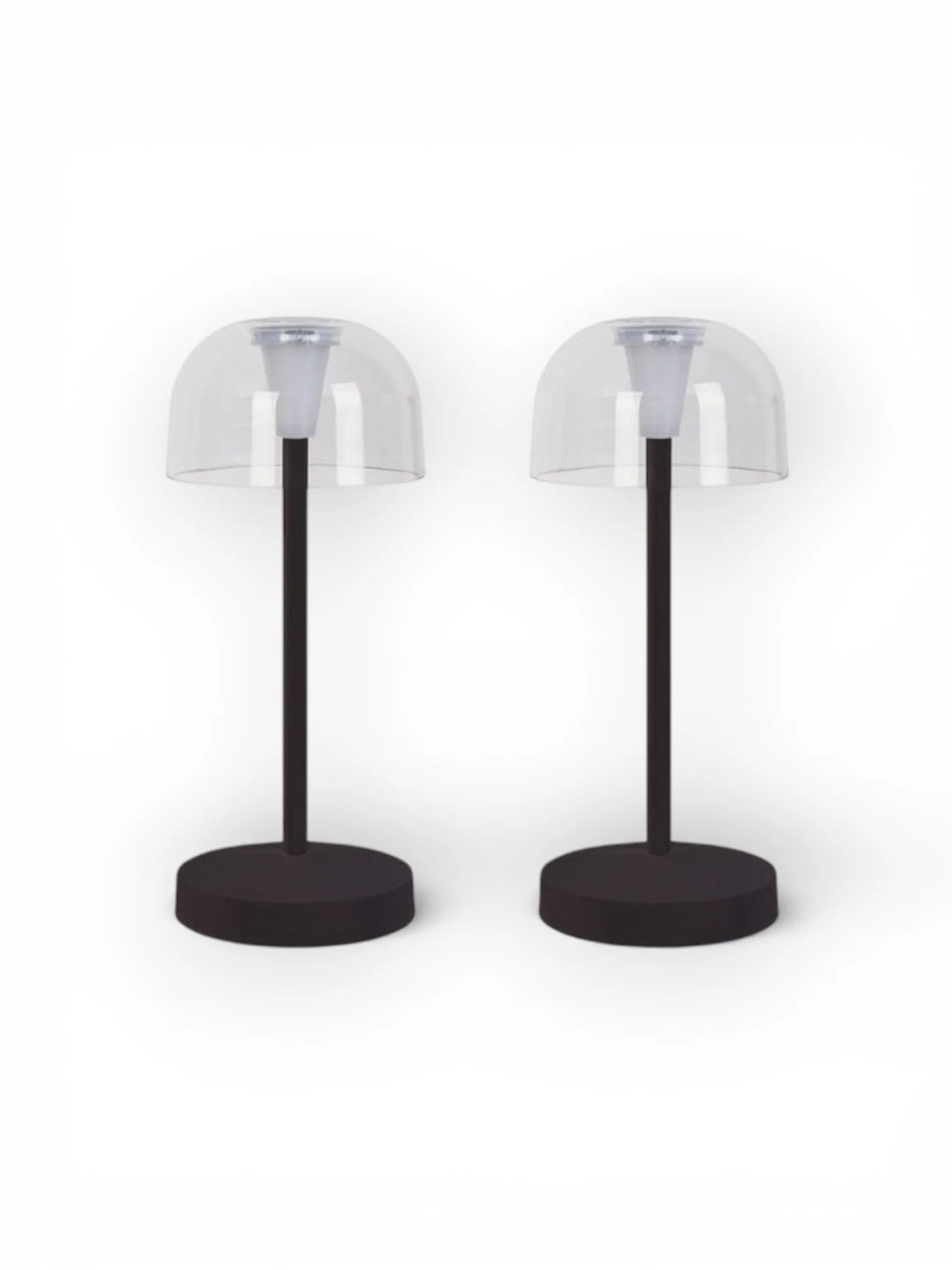 LED Acculamp Gomba Zwart (Set van 2) - 18,5 cm