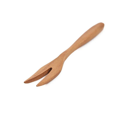 Teakhout tapasvork Naturel bruin