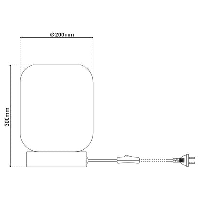 Glazen Tafellamp Alessio Goud/Rookglas - 17 cm (E14)