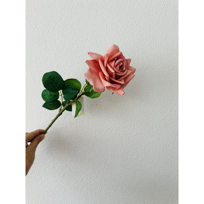 Kunstbloem Rose roze - 72 cm