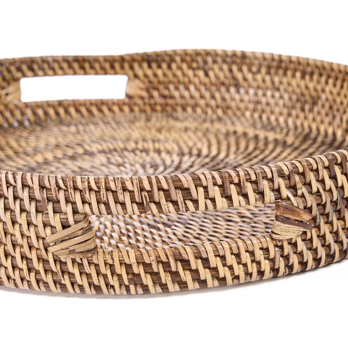 Rieten dienblad Carry-all natuurlijk bruin