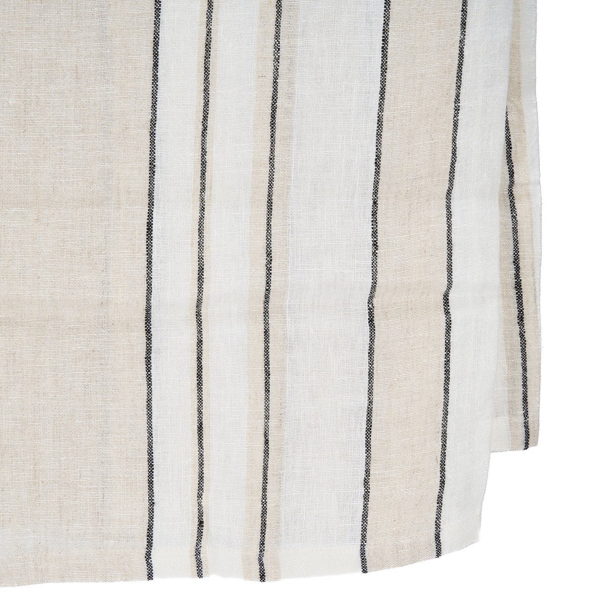 Linnen tafelkleed Provence naturel zwart wit - 150x300