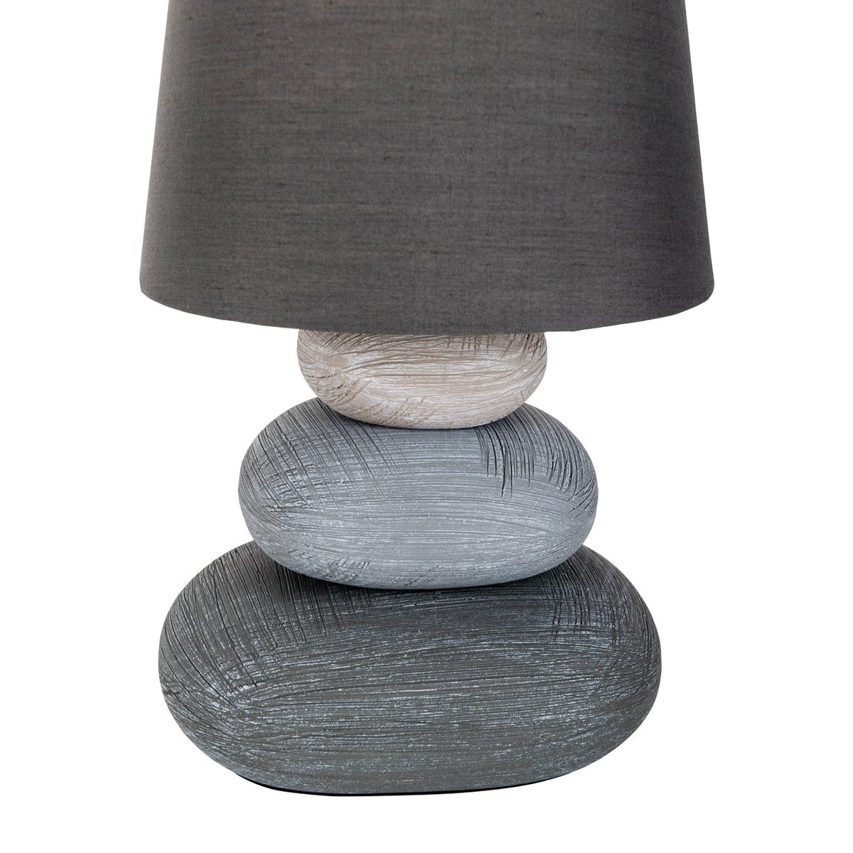 Keramische tafellamp "Stoney", keramische tafellamp in grijs, met E14 - aansluiting, tafellamp voor eetkamer, woonkamer, gang of kantoor, of als bedlamp, 31 cm hoog - OutHome