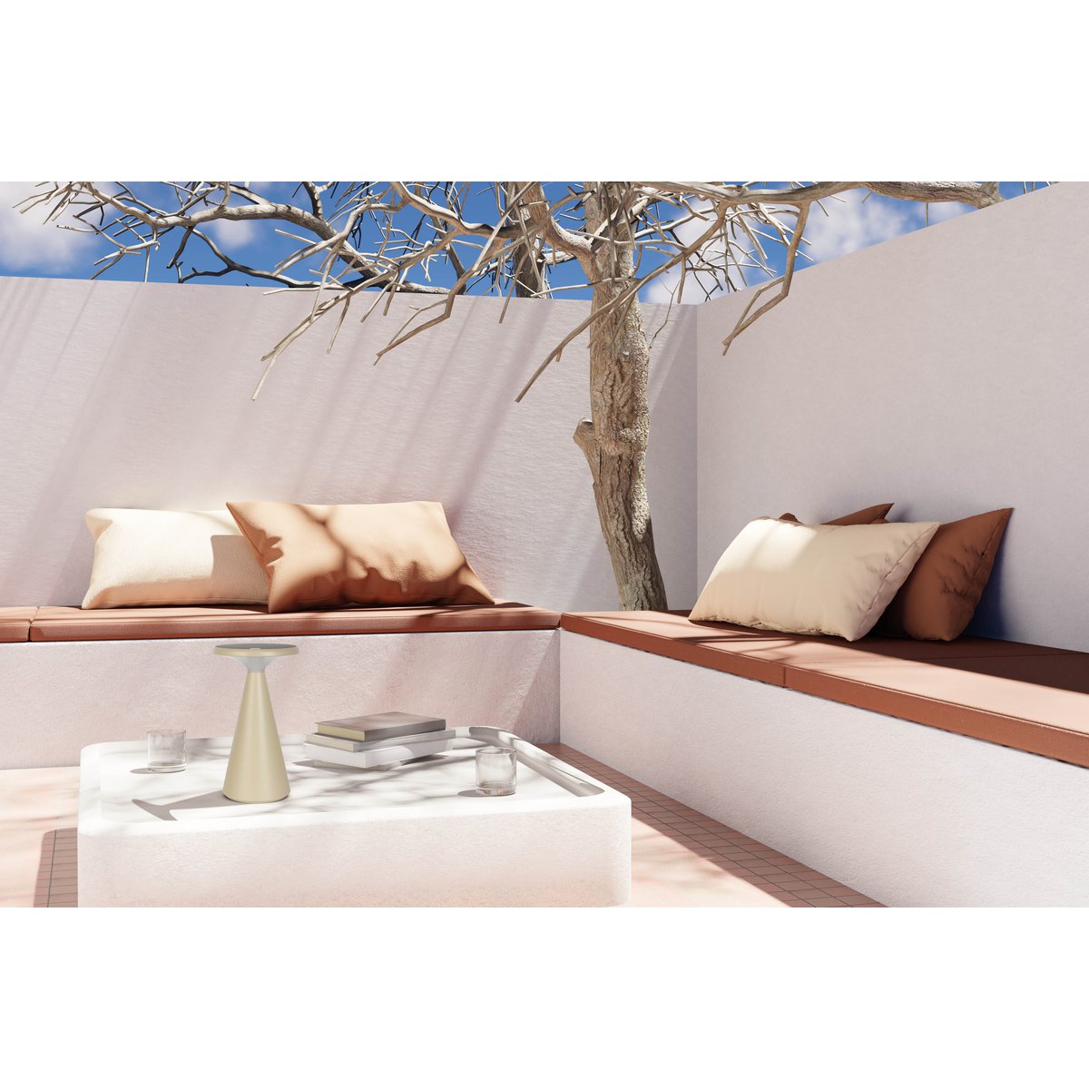 Solar Tafellamp Palu Beige - 20 cm (Binnen/Buiten)