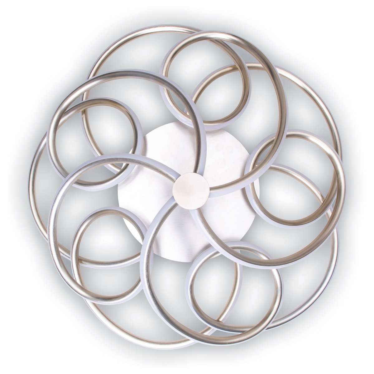 LED Plafondlamp Rizado Nikkel/Satijn - Ø 57 cm