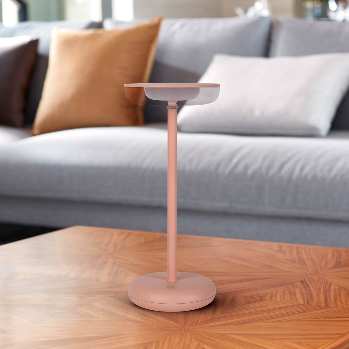 Snoerloze Tafellamp Pasi Roze Touch - 26 cm (Dimbaar)