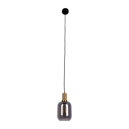 Hanglamp Fumo 1-Lichts Zwart - 150 cm (E14)