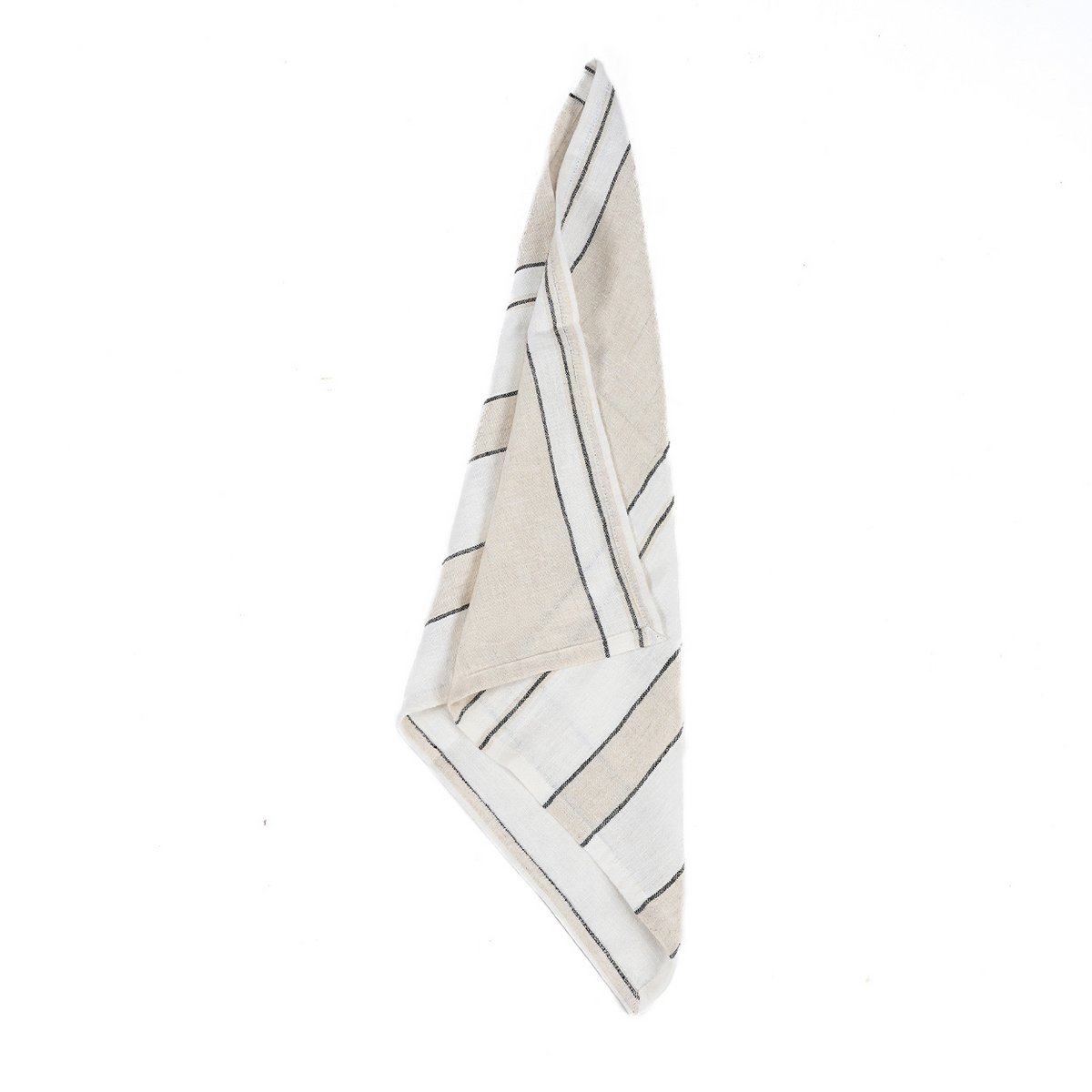 Linnen servet Provence zwart/wit - 45 cm