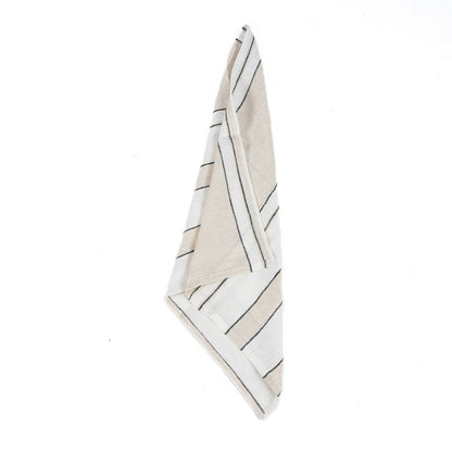 Linnen servet Provence zwart/wit - 45 cm
