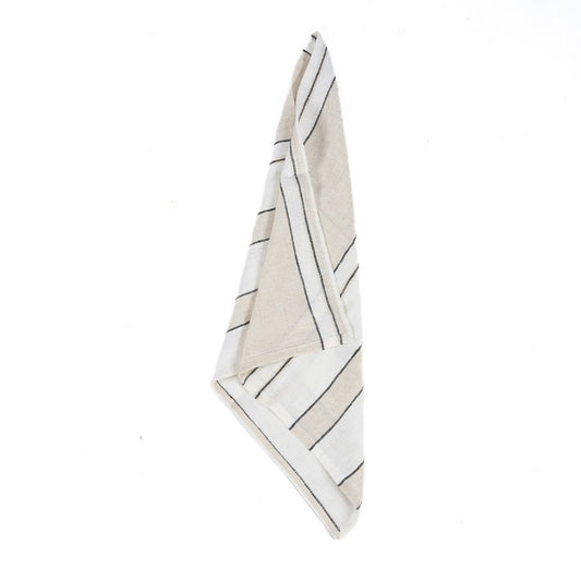 Linnen servet Provence zwart/wit - 45 cm