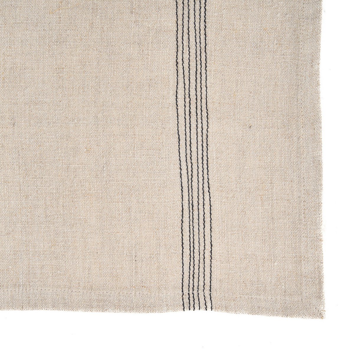 Linnen servet Biscuit natuurlijk zwart - 45 cm