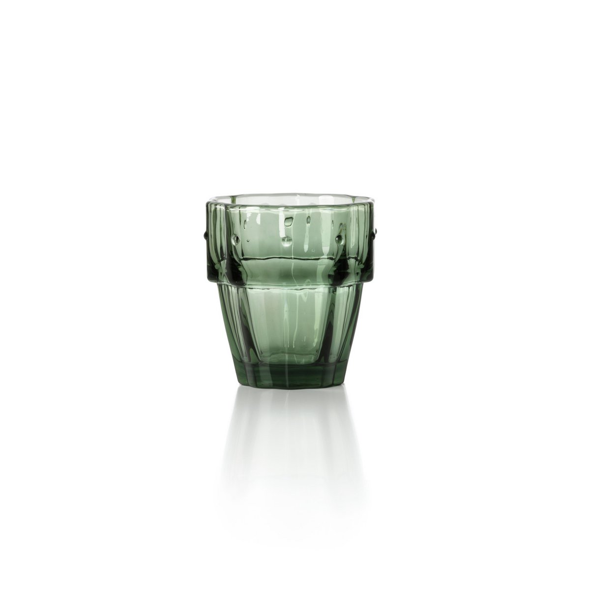 Glazen drinkglas Stack-a-Cactus groen (Set van 4)
