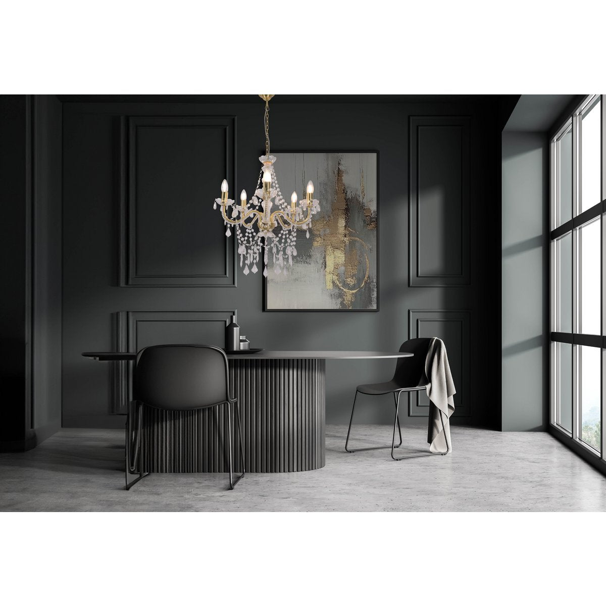 Kroonluchter Cecilia 5-Lichts Goud - Ø 52 cm (E14)