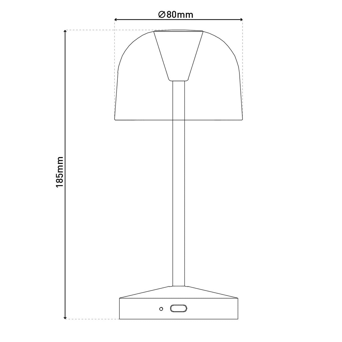LED Acculamp Gomba Braam (Set van 2) - 18,5 cm